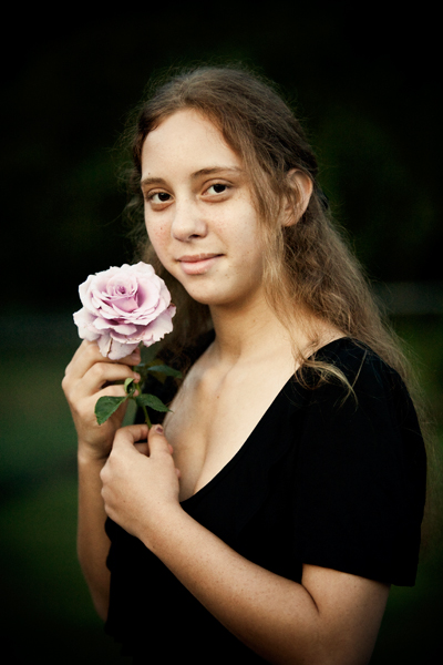 Portrait of Girl - Lavender Rose